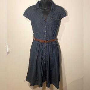 Denim shirt dress